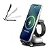 Produktbild YOOUS 3 in 1 Faltbar Kabelloses Ladegerät,Fast Wireless Charger,Induktive Ladestation Kompatibel mit iPhone 12 13 11 Pro Max/X/XS/XR/8 Plus Apple Watch 7 SE 6 5 4 3 AirPods 3/Pro/2 und Qi-fähige Handy