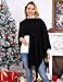 Ferand Shawl Wraps for Women, Cozy Lightweight Poncho Cape with Pockets, Warm for Fall Winter Travel, Black