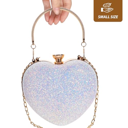 Paquet à paillettes de cœur : finis les sacs de soirée ternes