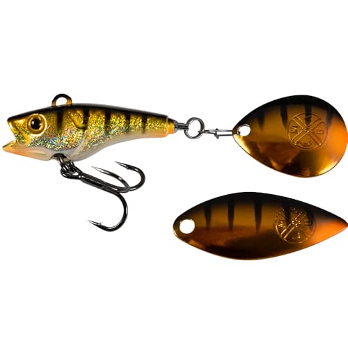 LMAB Good Vibe Jigspinner mit Wechsel Blade Jig Spinner zum Angeln Barsch & Hecht Spinjig (10 g Real Perch)