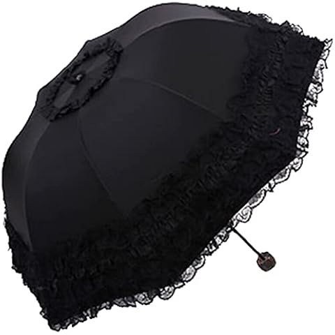 Black Lace Parasol Gothic Umbrella Sun Protection Decorative Umbrellas Wedding Accessories Cosplay Photoshoot Props Cover