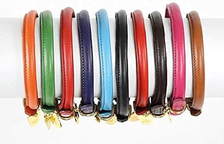 Shires rolled leather dog collar Clearance