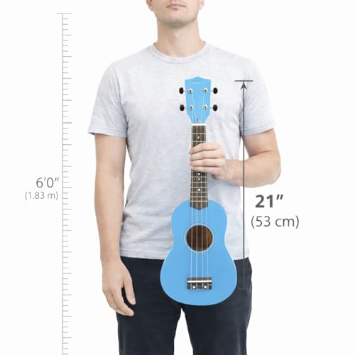 Image of Vault UK-003 Soprano Colourful Ukulele 21 inch With Gig-Bag - Blue
