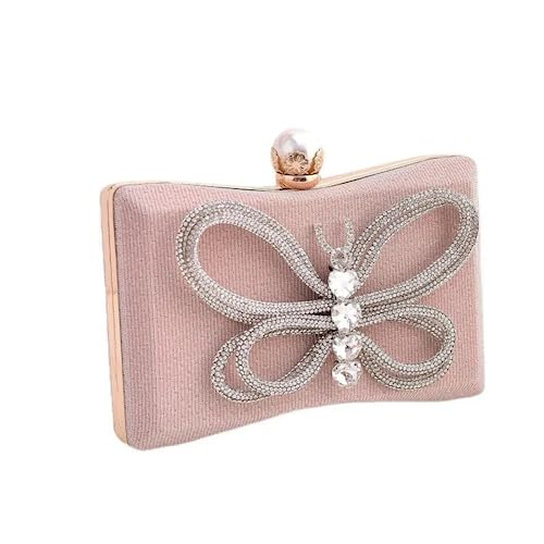 Sac soirée rose strass papillon pour briller lors de votre anniversaire