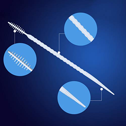 300 escovas interdentais de cabeça dupla, palitos de dentes de plástico para uso doméstico e viagens