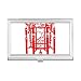 Red Lantern Chinese Paper Cutting Business Card Holder Case Pocket Box Wallet