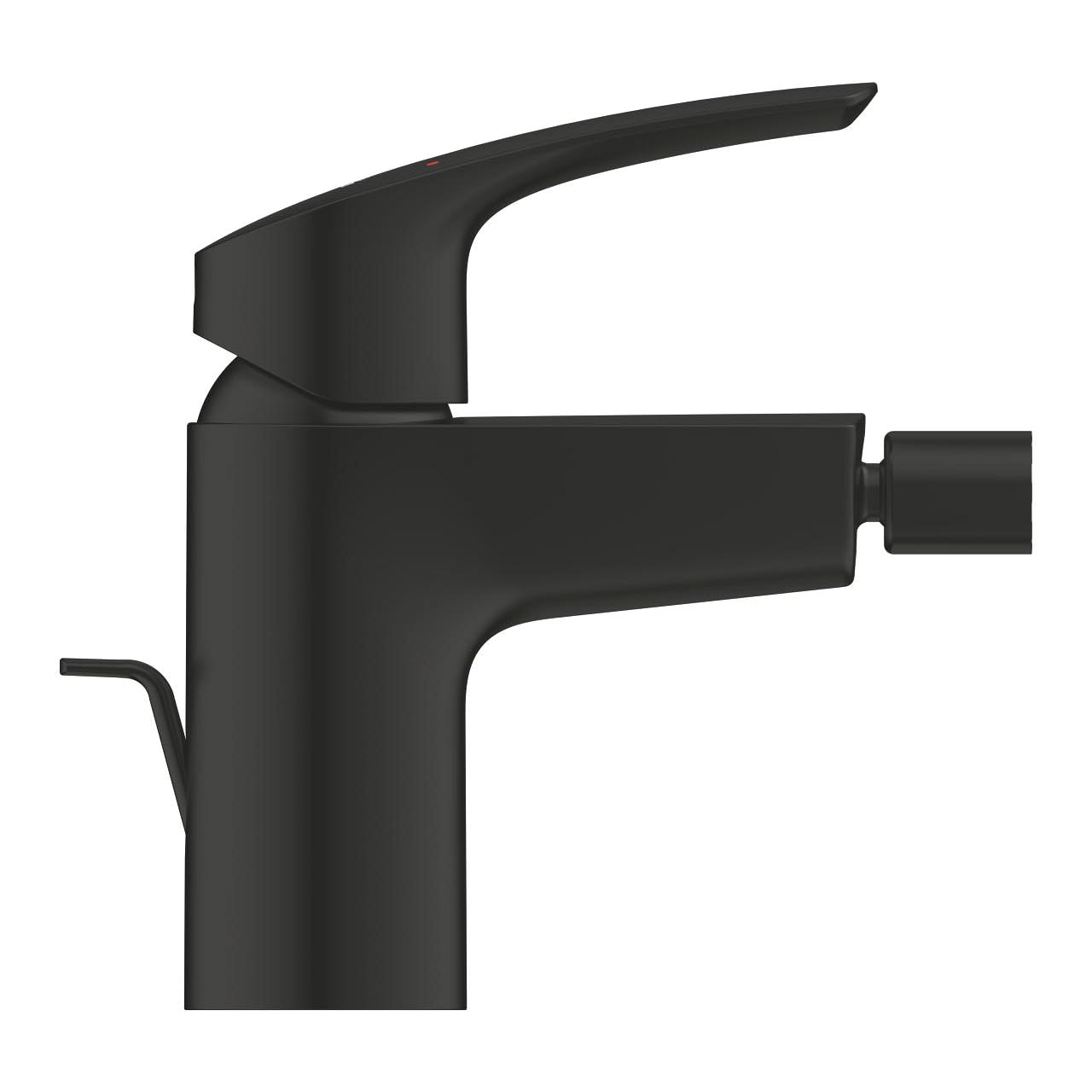 Grohe Eurosmart Bidetarmatur Größe S mit Ablaufgarnitur schwarz matt