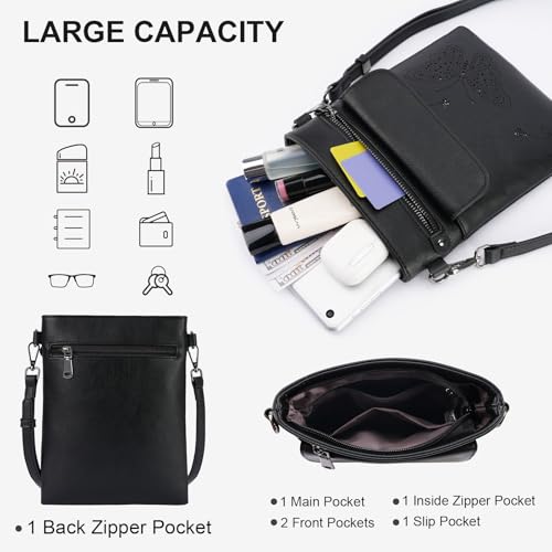 Crossbody Bags for Women Vegan Leather Cross Body Purse with Adjustable Strap Multiple Pockets Shoulder Handbags3