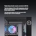 Iota C70 BK Mid-Tower Computer PC Gaming Case,Pre-Installed 6 ARGB Fans with Fan Hub,Real-Time Temp Digital Display,Large Capacity,Panoramic View,Quick-Release,Heavy Process,Type-C 3.1*1,USB 3.0*2