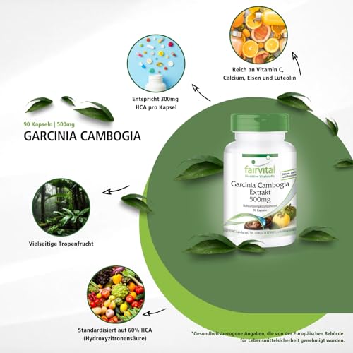 Garcinia Cambogia Fruchtextrakt Kapseln von Fairvital, 90 Stück