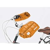 自転車 防寒ハンドルカバー ダウンジャケット タイプ (黄)