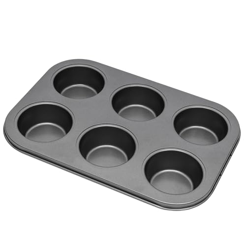 Image of Besto 6 Cup Muffin Tray | Non-Stick Muffin Tins for Baking Cup Cakes & Brownies | BPA-Free Deep Baking Moulds for Yorkshire Puddings, Pies & More