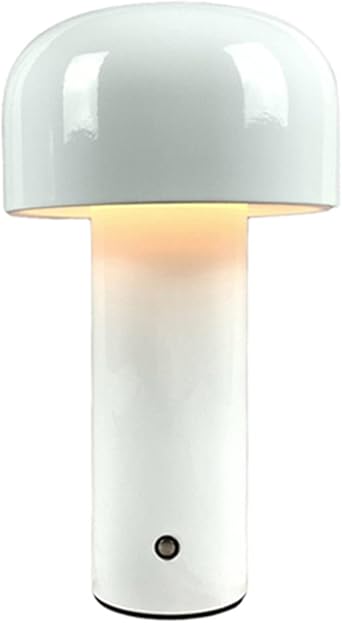 liuwei Bedside Lamp for Portable Touch Dimming,USB Rechargeable Mushroom Lamp LED Night Light - Modern Table Lamps for Nightstand/Bedroom/Living Room/Bar/Restaurant,White