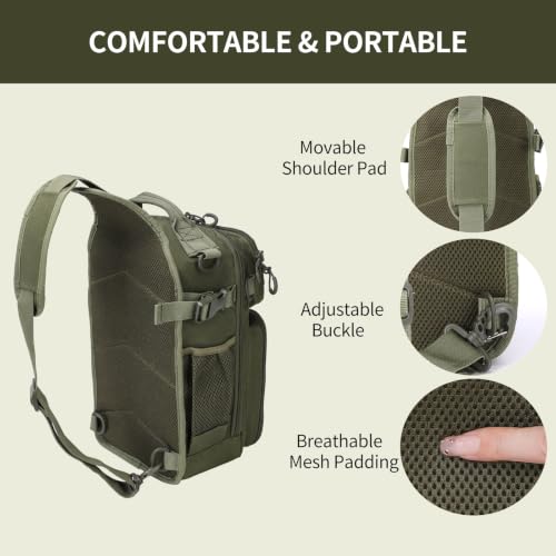 Image of Fishing Backpack with Rod Holder, Fishing Tackle Bag