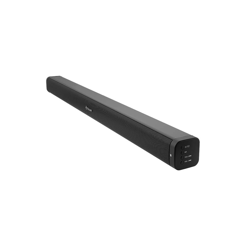 Barra de sonido Bluetooth Tellur Kali, Estéreo 24W RMS (12 W x 2), AUX 3,5 mm, Entrada óptica, Control Remoto, Montable en pared, Negro Brillante
