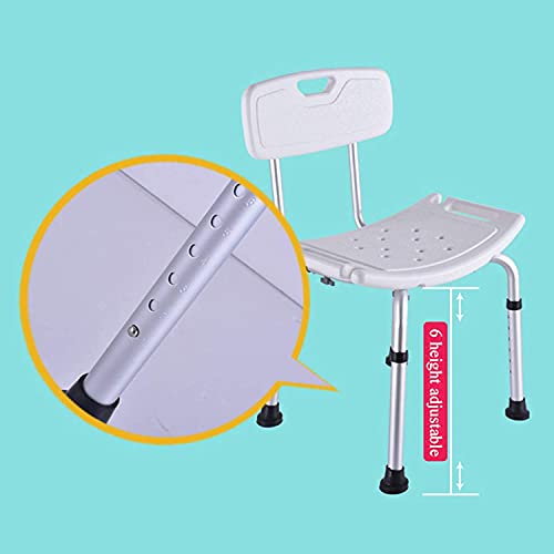 Chaise de douche avec bras et dossier réglable CHEWYNP - 4