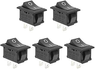 5Pcs On/Off Boat Rocker Switch 5Pcs 2 Pin Position Snap 12V 110V 250V QTEATAK