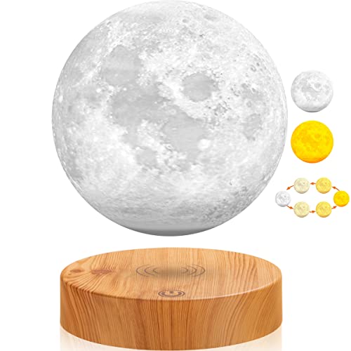 UVEHAS Levitating Moon Lamp - 3 Farben Modi magnetische...