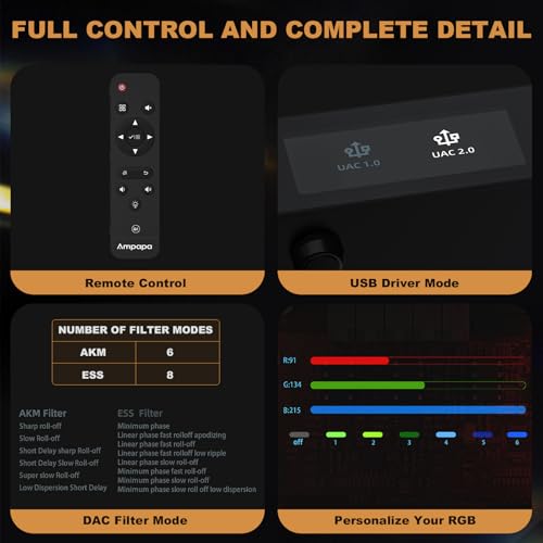 Image of Q1 Digital to Analog Converter: HiFi USB DAC Adapter 768kHz /32bit DSD512, APTX-HD Bluetooth 5.2 Headphone Amp with ESS9039+AK4493 for Home Stereo Amplifiers & Desktop Listening