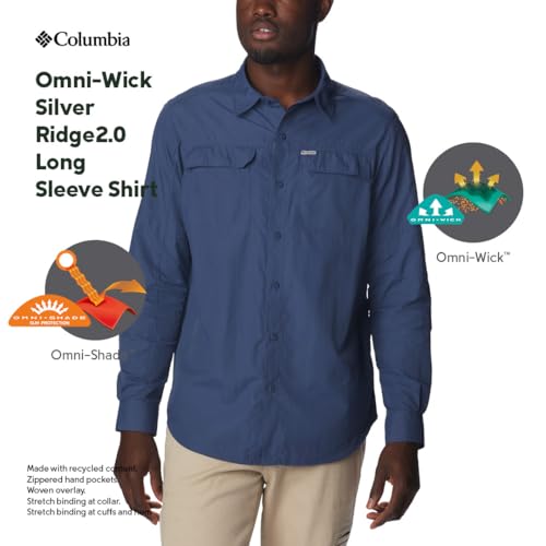 Image of Columbia Men Omni-Shade Silver Ridge 2.0 Shirt for Hiking | Trekking | Camping | Safari | Sun Protection