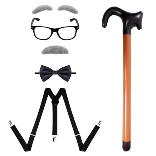 Jmkcoz Old Man Costume 100 Day of School Grandpa...