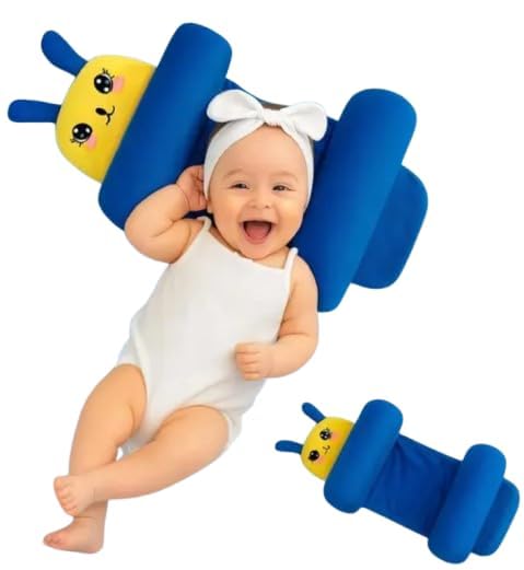 Kausbabi Baby Head Support Pillow – Soft Head & Neck Cushion for Sleeping, Stroller & Travel – Ergonomic, Breathable, Newborn to Toddler Age (SD_Pillow,0-3 Years)