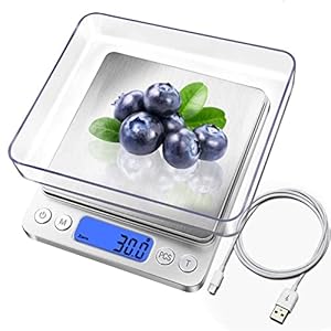 QIANLAINIAO Digitale Küchenwaage 3 kg/0,1 g