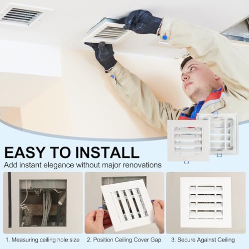 Placa cuadrada para techo con montaje con resorte panel de acceso blanco de 6 pulgadas 6