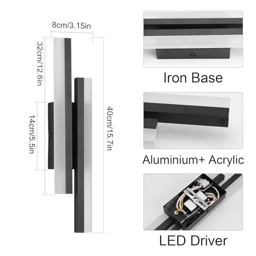 ZMH LED Wandleuchte »Wandlampe Innen Holz Nachtlampe Warmweiß«, Für