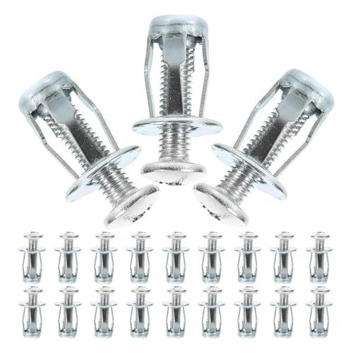 PRETYZOOM 25 Sets Set Petal Nuts Threaded Insert Expansion Nut Fixings for Hollow Wall Galvanized Easy Installation Versatile for Home and Use