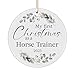 My First Christmas As A Horse Trainer 2023 Ornament for Christmas Tree Party, Gifts for Him Her Men Women, New Year Jockey Chiropractor Vet Farrier Groom Breeder Groomer