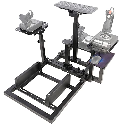 Gazzyt G29 Flight Racing Simulator Cockpit Mount Fit for Logitech G27 G920 X52 X56, Thrustmaster Hotas, Steering Wheel, Pedal, shifter, Keyboard and Flight Stick Not Included
