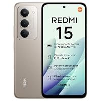 XIAOMI REDMI 15 - Smartphone de 6+128GB, Cámara Dual de 50MP con AI, Pantalla inmersiva de 6,9” FHD+, Snapdragon 685, Carga rápida de 33W, Cargador no Incluido, Gris (Versión ES)