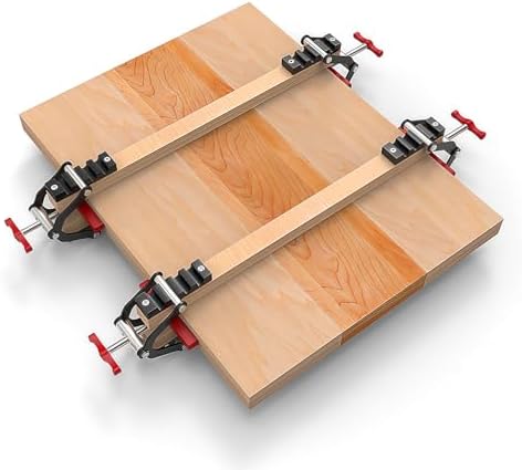 JOJOCY 4 Way Pressure Release Clamps 2-Pairs, Clamping Woodworking Clamp for Flat Panel Assembly, Steel Parallel Clamp for Tabletops, Cabinets, Furniture & Precision Wood Projects