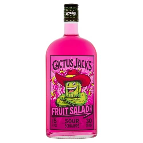 Cactus Jacks Fruit Salad Frenzy mixed tropical fruit flavour sweet and sour schnapps liqueur made for shots mixed alcoholic drinks and cocktails 700ml 15% ABV