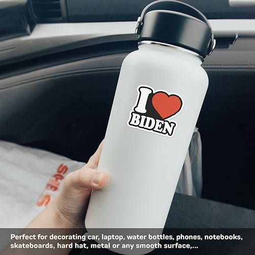 Image of SODAVA (Set of 3) I Love Joe Biden Sticker I Heart Joe Biden Libertarian Democrat Support Joe Gift Sticker for Laptop Tablet Wall Cup Water Bottle Bumper Window Helmet, Stickers 3x4 inch