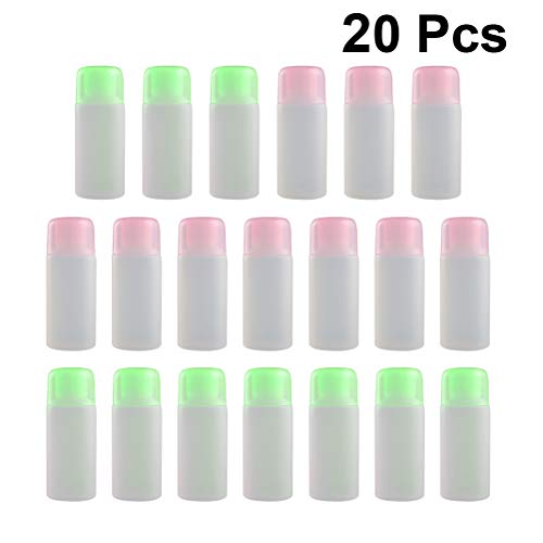 Lurrose 20pcs 50ml PE Toner Emulsion Bottle Frasco Subembalagem Portátil Frasco Recarregável Ferrame