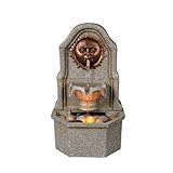 卓上の噴水 太陽のデスクトップ噴水樹脂流水装飾循環水小さなヴィンテージ噴水ホームデコレーション デスクトップ噴水