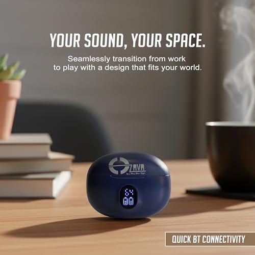 Image of True Wireless Earbuds, 13mm Drivers with Big Bass, and Noise cancelation, Led Display Bluetooth 5.3, 40H Long Playtime, Water-Resistant, 2 Mics for AI Clear Calls