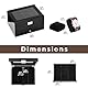 ProCase Uhrenbox mit 8 Fächern, Uhrenkasten Uhrenkoffer mit Glasdeckel Uhrenkissen, Uhrenschatulle für Schmuck Ringe Armbänder Halsketten - 8 Slot, Schwarz