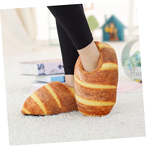 FRCOLOR Warm Winter Slippers Simulation Bread Slippers House Shoes Anti-slip Sole Comfortable Material3