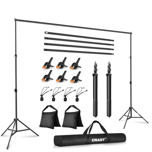 Image of EMART Photo Backdrop Stand, 7.8x10ft Back Drop Stand for Party, Photography