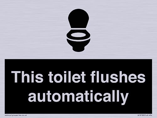 Panneau de signalisation chasse d eau automatique 200x150 mm format A5L pour sanitaires