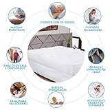 Protetor De Colchão King Branco Premium Impermeável Matelado com Elástico glide