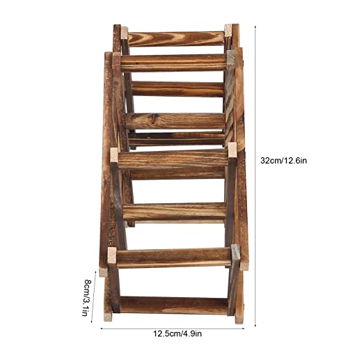 Soporte de vino de madera plegable para mesa miniatura 7
