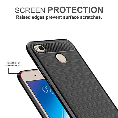 Image of Amazon Brand - Solimo Back Cover Case for Mi Redmi 4 | Compatible for Mi Redmi 4 Back Cover Case | 360 Degree Protection | Soft and Flexible (TPU | Matte Black)