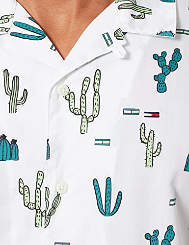 Tommy Jeans Uomo Summer Print Camp Camicia Maniche...