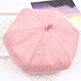 Estilo de gorra: cúpula Jiuyue-hats Sombrero Femenino 2019 Sombrero de Pintor Simple Sombrero Sombrero de Moda Japonesa Otoño Banda Llana Sombrero de Calabaza (Color : Pink, Size : Adjustable)