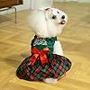 CuteBone Christmas Tree Dog Dress Velvet for Small Dogs Girl Puppy Dresses Green Plaid Dog Clothes CVA05S-D #3