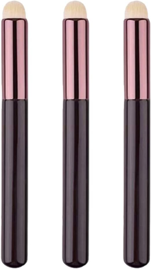 Frcolor 3本入り メイクブラシ リップブラシ化粧ブラシ 両面 スポンジチップ リップグロス 多機能 メイクブラシリップブラシ 携帯用 便利 国産品